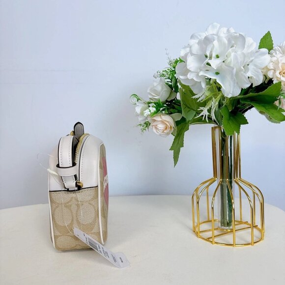 Coach CO939 Mini Jamie Camera Bag In Signature Canvas IN Light Khaki Chalk Multi - Picture 4 of 7